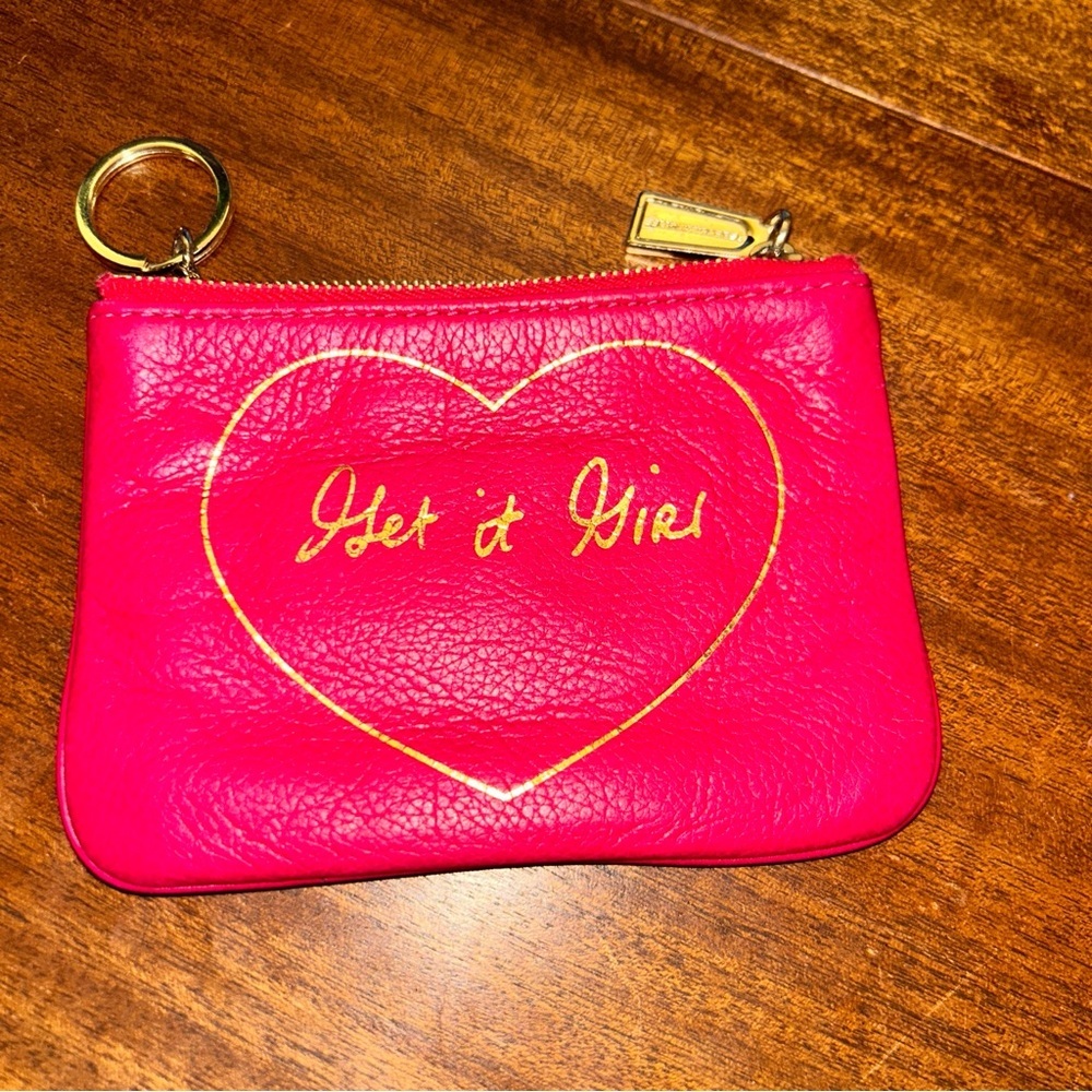 Rebecca Minkoff Red and Gold Heart Pouch